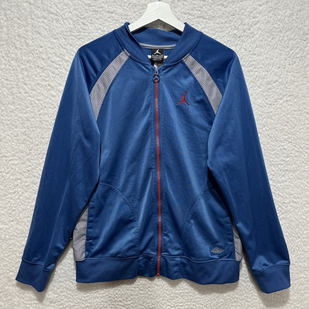 Air Jordan Youth Size XL‎ Track Jacket Boys Blue Red Full Zip Jumpman Logo